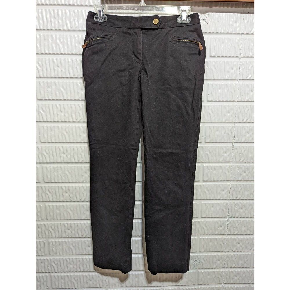 Talbots Women's Black Signature Soft Finish Brushed Cotton Pants Slacks Size 2P